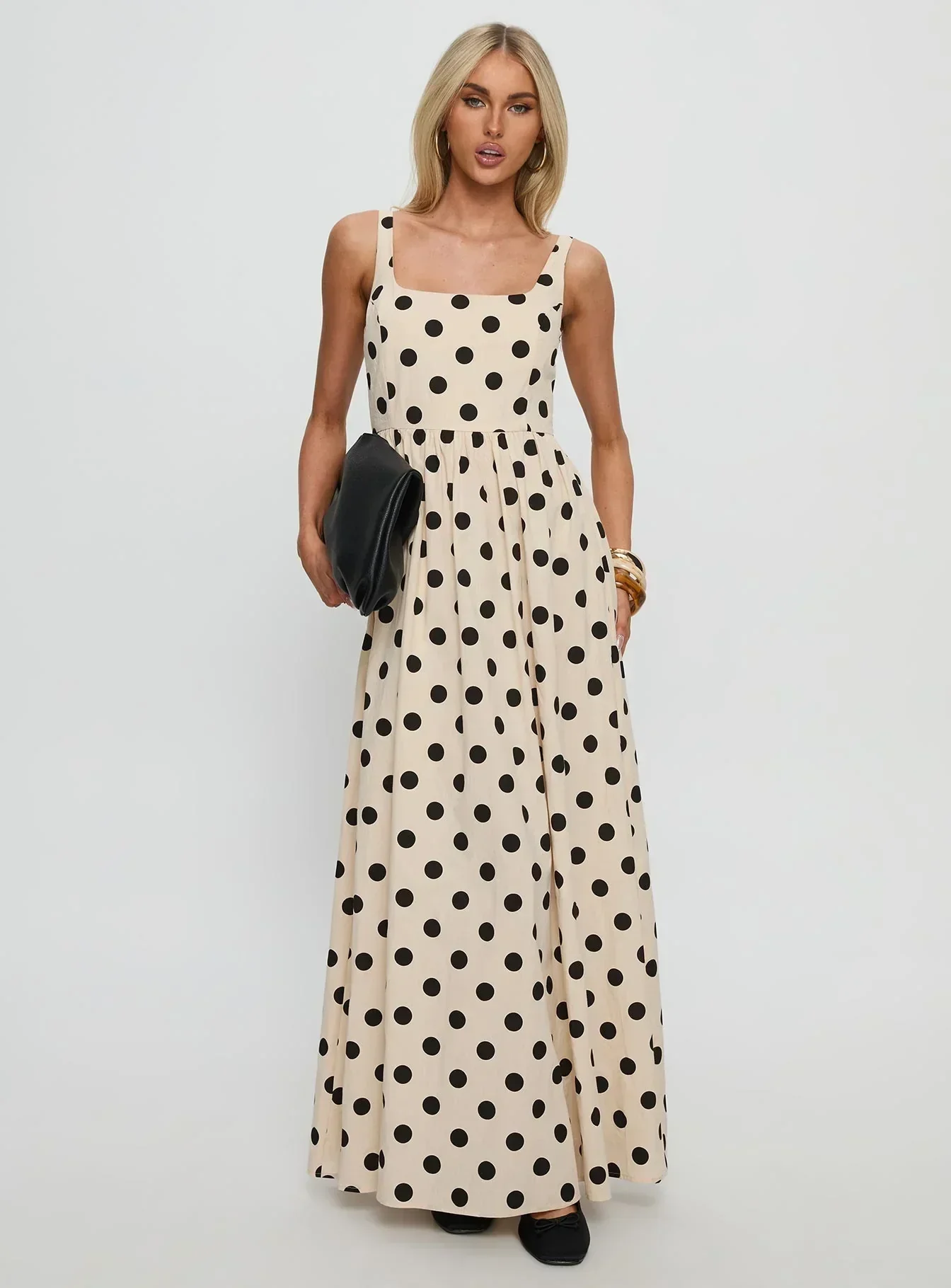Cartmel Maxi Dress Cream / Polka Dot