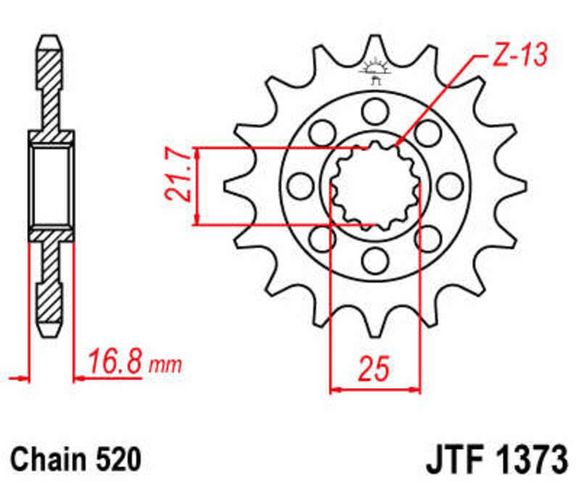 JT. Anti -noise steel 1373 - 520Ref: Jtc00953A / 1074275002