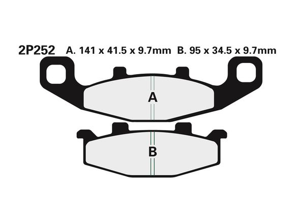 Nissin semi-metallic road brake pads - 2P-252NSRef: NI00053A / 1036700