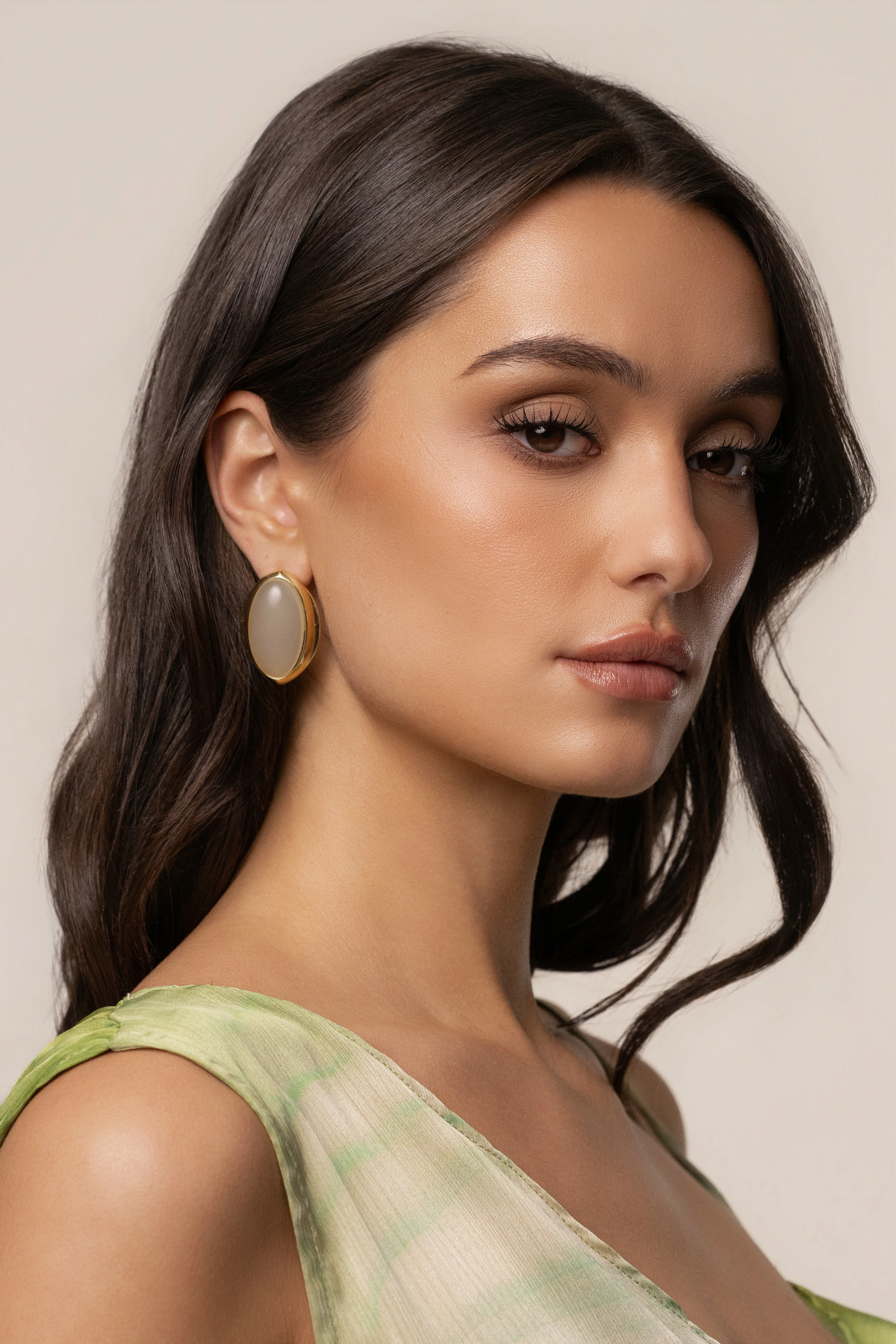 Ivory First Impression Oval Earrings