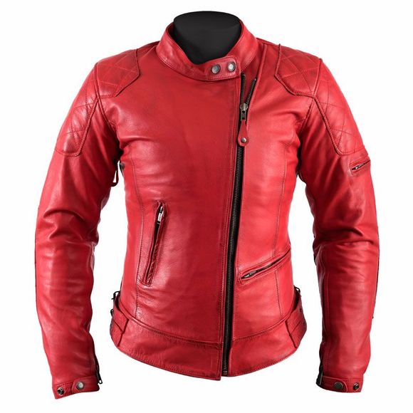Blouson Moto Helstons KS70 - CUIR RAG - RougeRef : HS0157