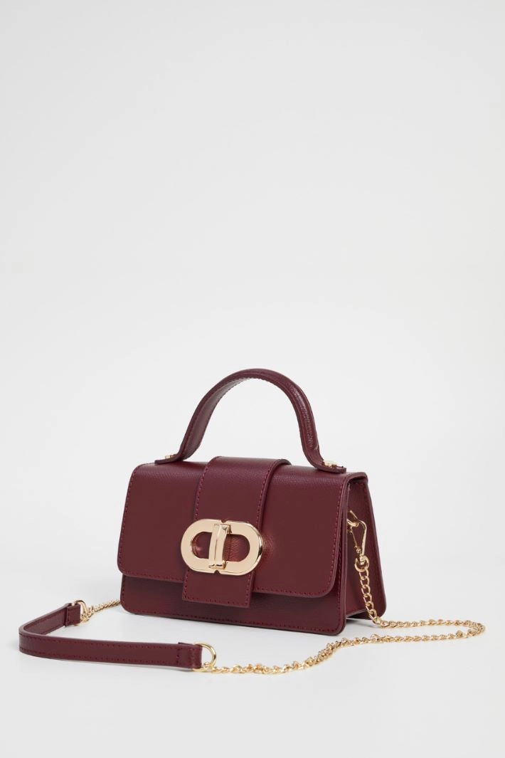 Hammered leather bag - BORDEAUX