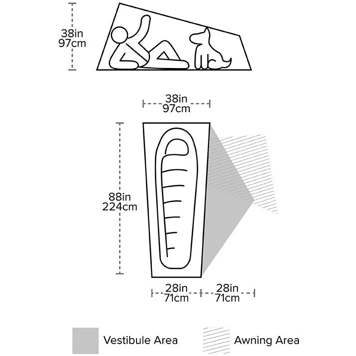 Big Agnes Copper Spur UL1 Bikepack Footprint - asphalt