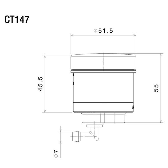 Rizoma PURE master cylinder reservoir FOR FRONT BRAKE Universal - BlackRef: RZ0712