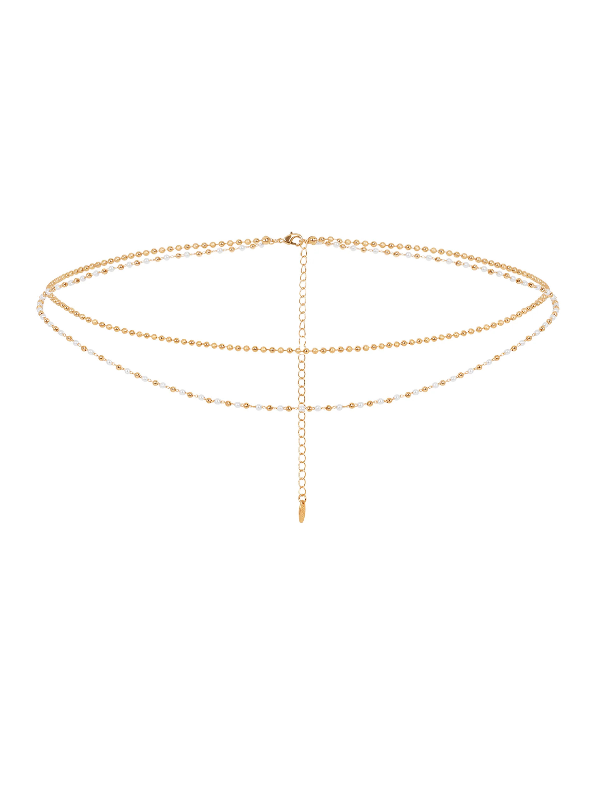 Pearl Strand Gold Body Chain
