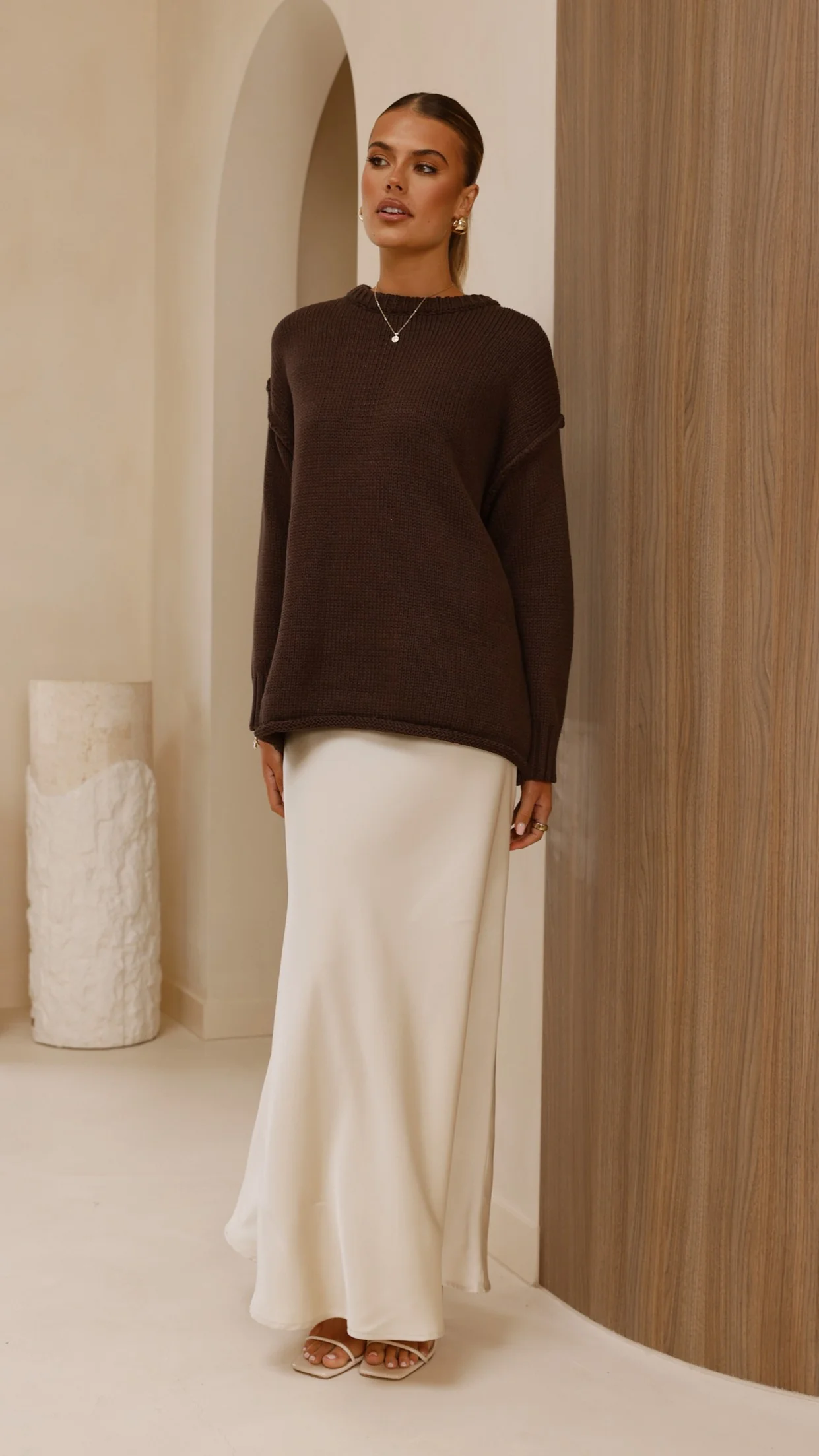 Delvine Knit Jumper - Chocolate