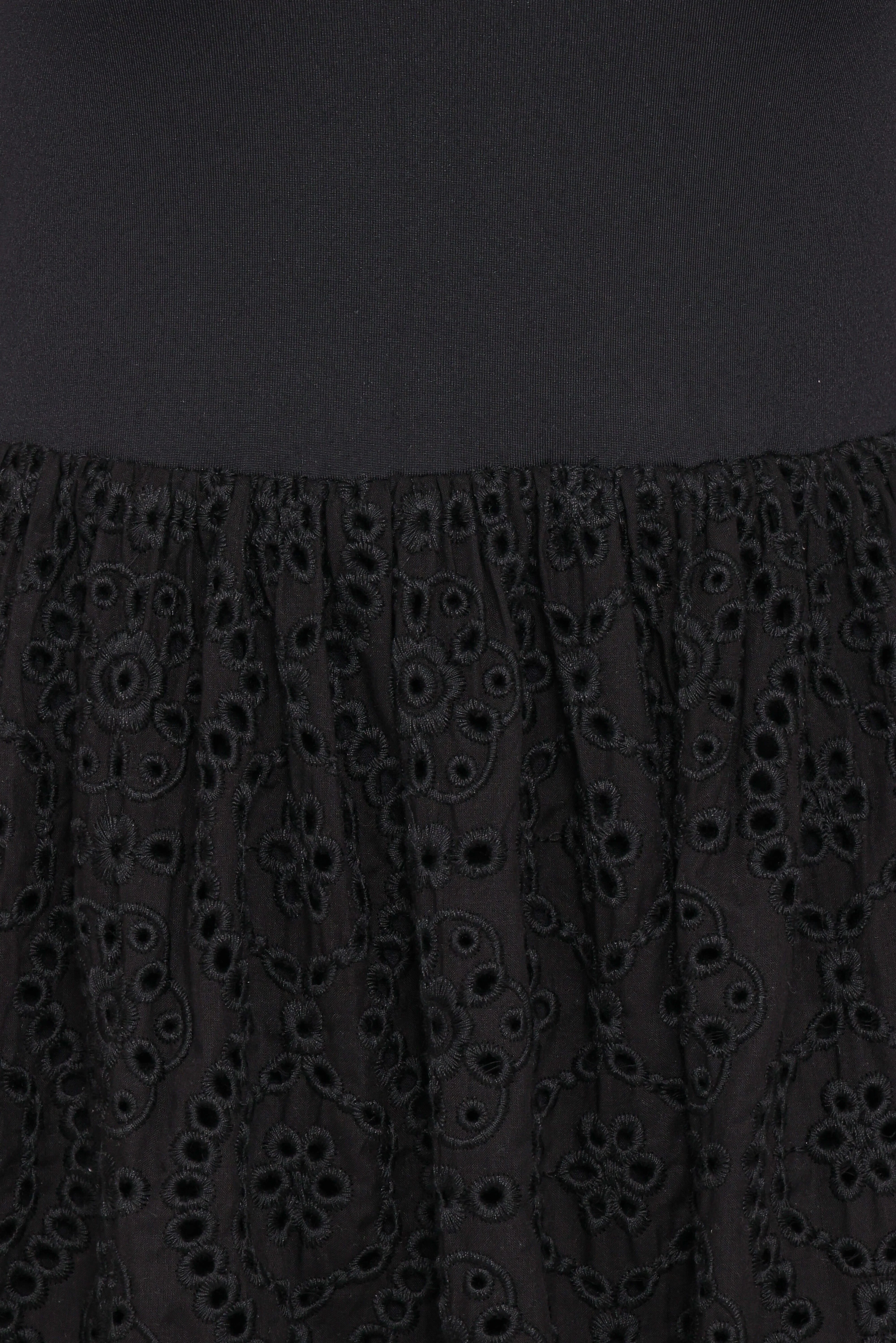 Alva Midi Dress - Black Broderie