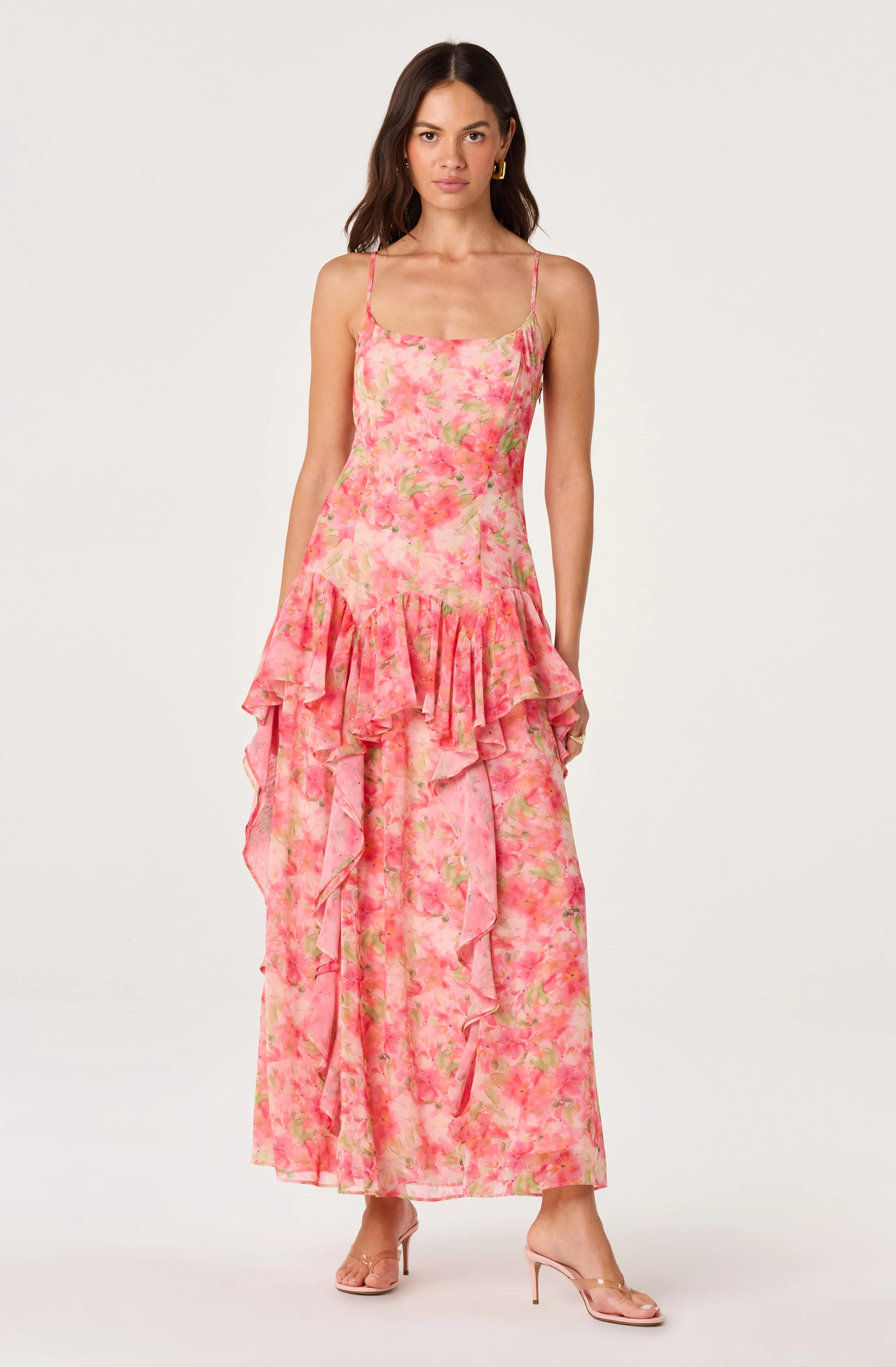 Livia Floral Ruffle Maxi Dress