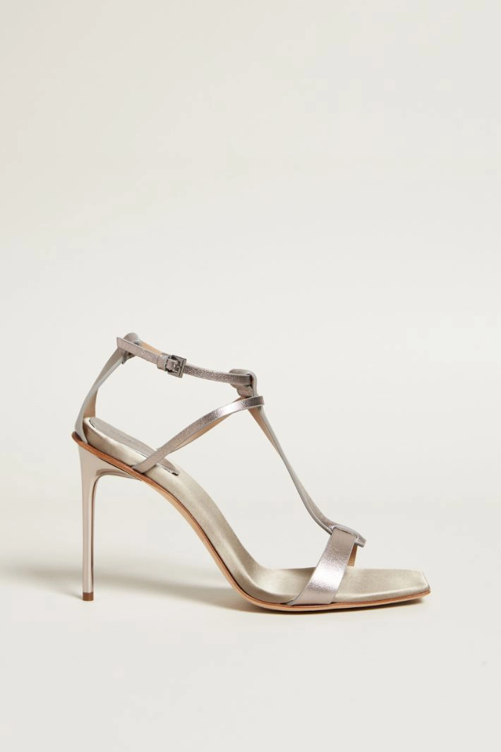 Heeled sandals - SILVER
