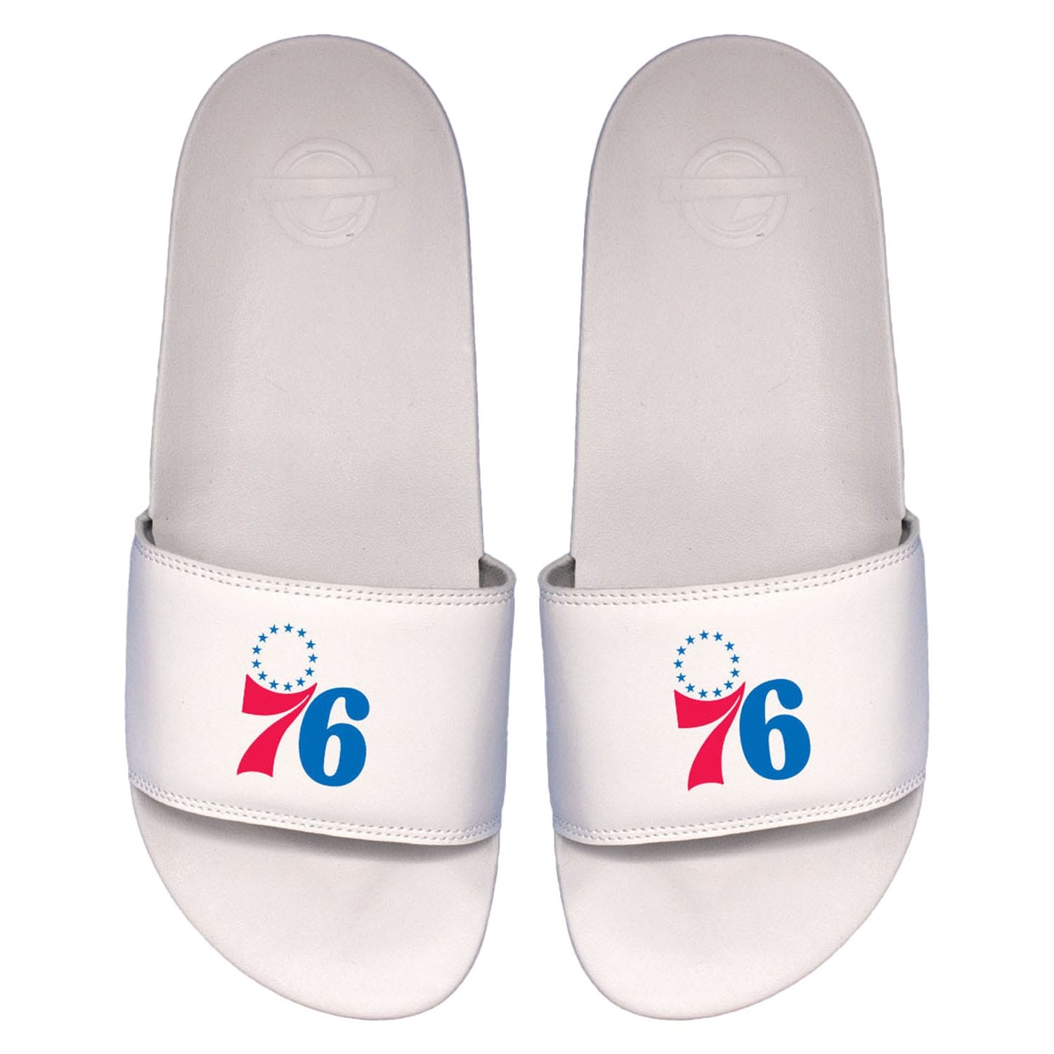 Philadelphia 76ers Primary Logo ISlide NBA Gel Slides White