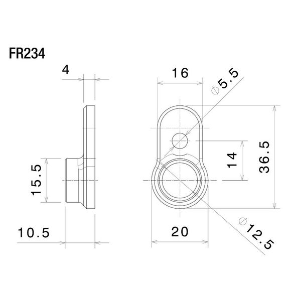 Support Clignotant Rizoma arrière - NoirRef : RZ0652 / FR234B