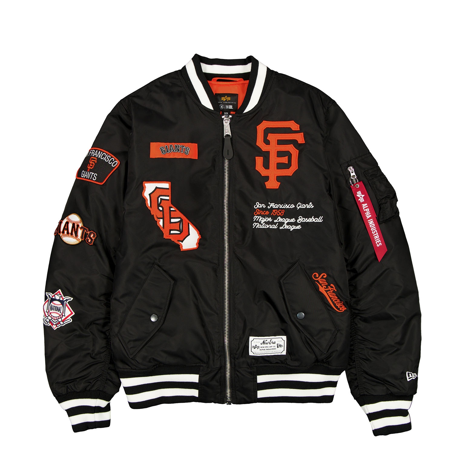 San Francisco Giants Alpha Industries MA-1 MLB Bomber Jacket Black