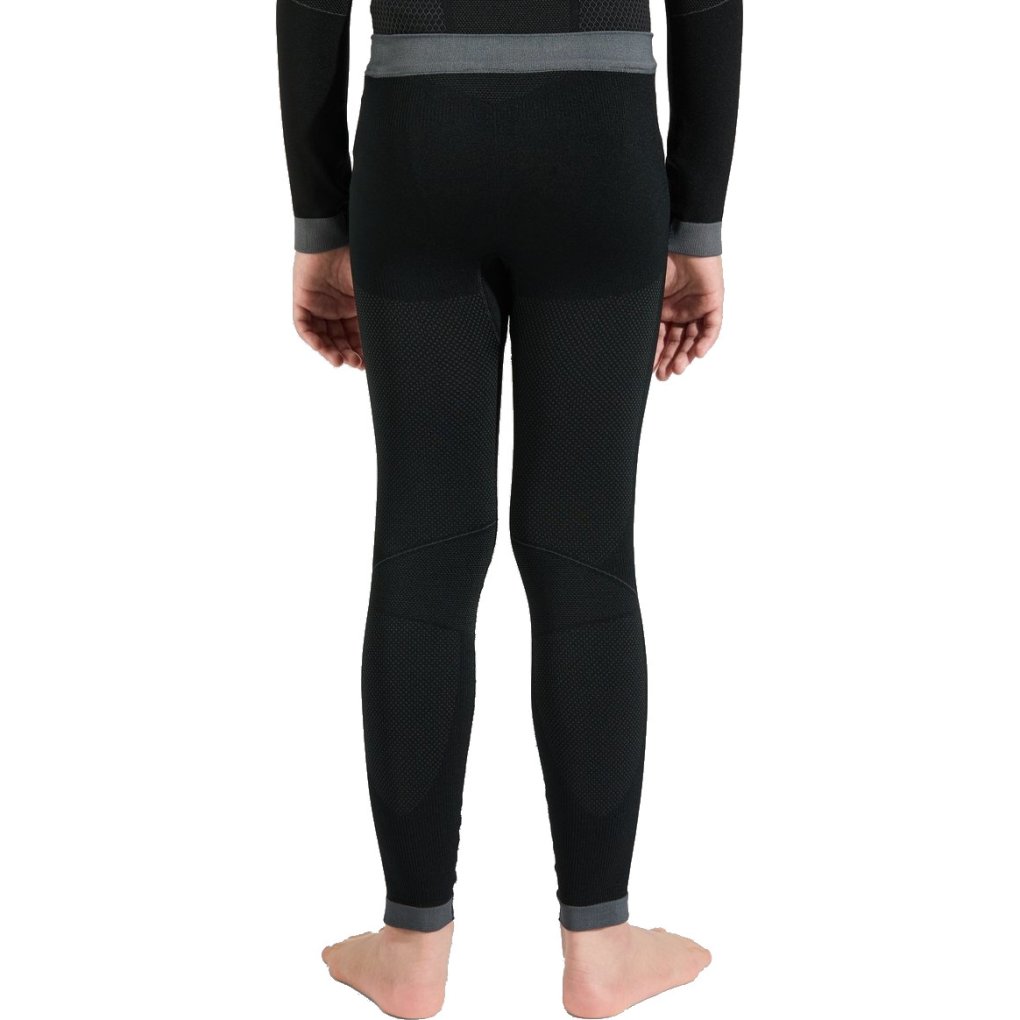 Odlo Performance Warm Base Layer Bottoms Kids - black - odlo graphite grey