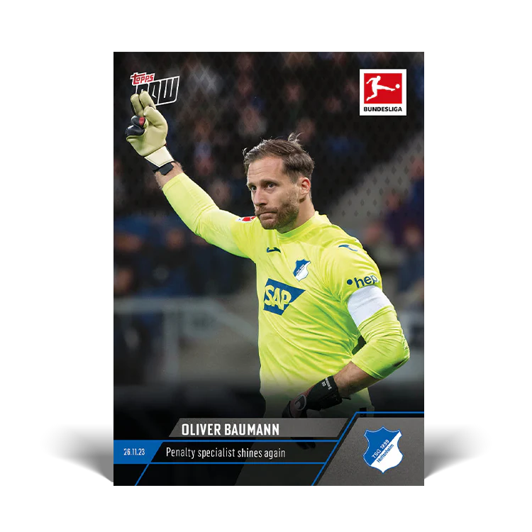 Topps UK - Oliver Baumann - Penalty specialist shines again - Bundesliga TOPPS NOW® Card #73