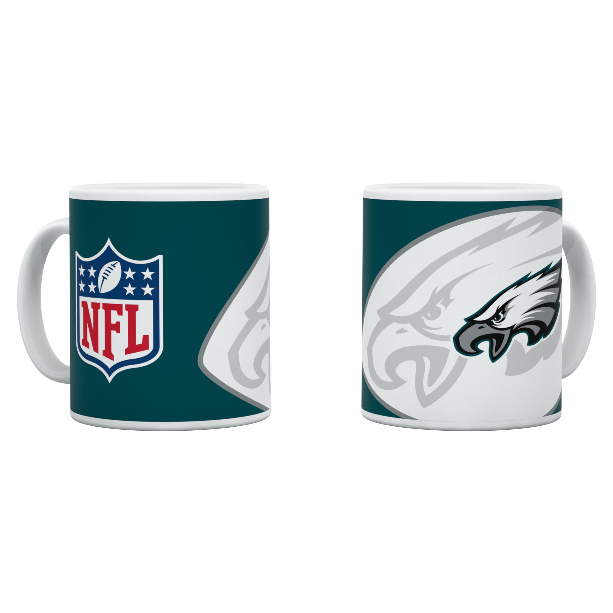 Philadelphia Eagles Shadow Logo & Shield NFL Mug (330 ml)