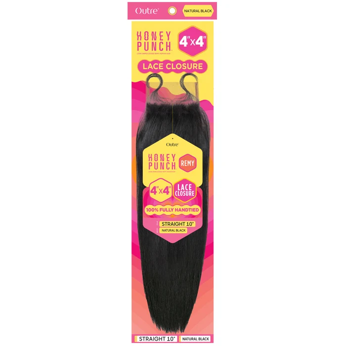 Outre Honey Punch 100% Unprocessed Remy Human Hair 4x4