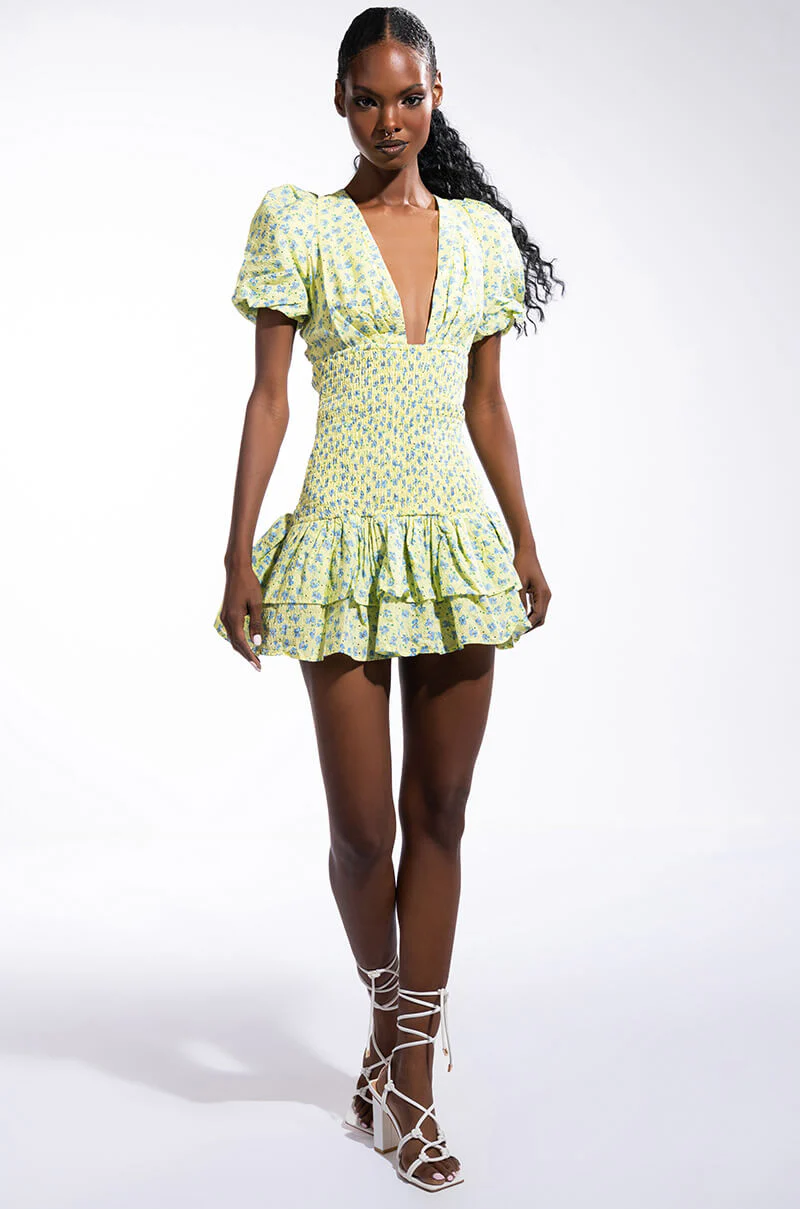Sungoddess Floral Print Dress