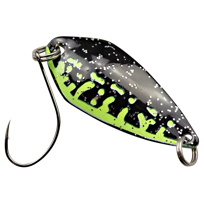FTM Trout Spoon Rock (4.2 g, Black\/Yellow UV)
