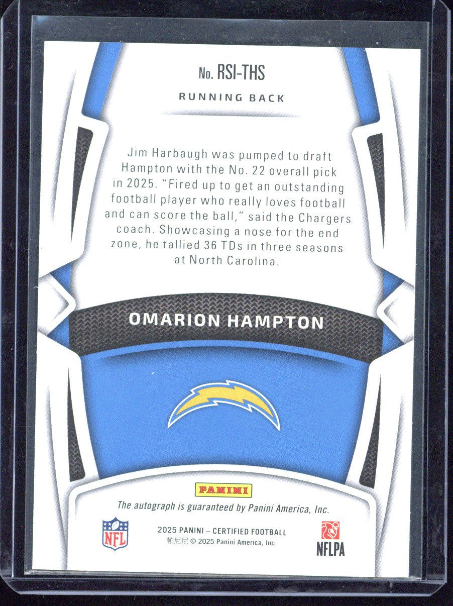 2025 Panini Certified Omarion Hampton Autograph /25