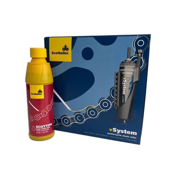 Scottoiler universal high-temperature electronic chain lubricant in redRef: SCT00022A / 1123107