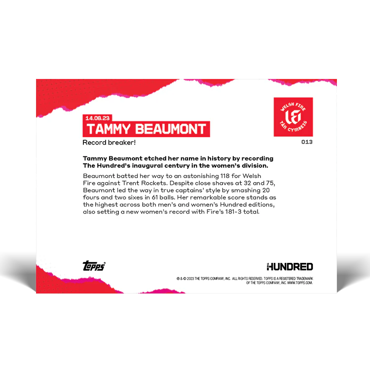 Record breaker! - THE HUNDRED TOPPS NOW® UK Card #13