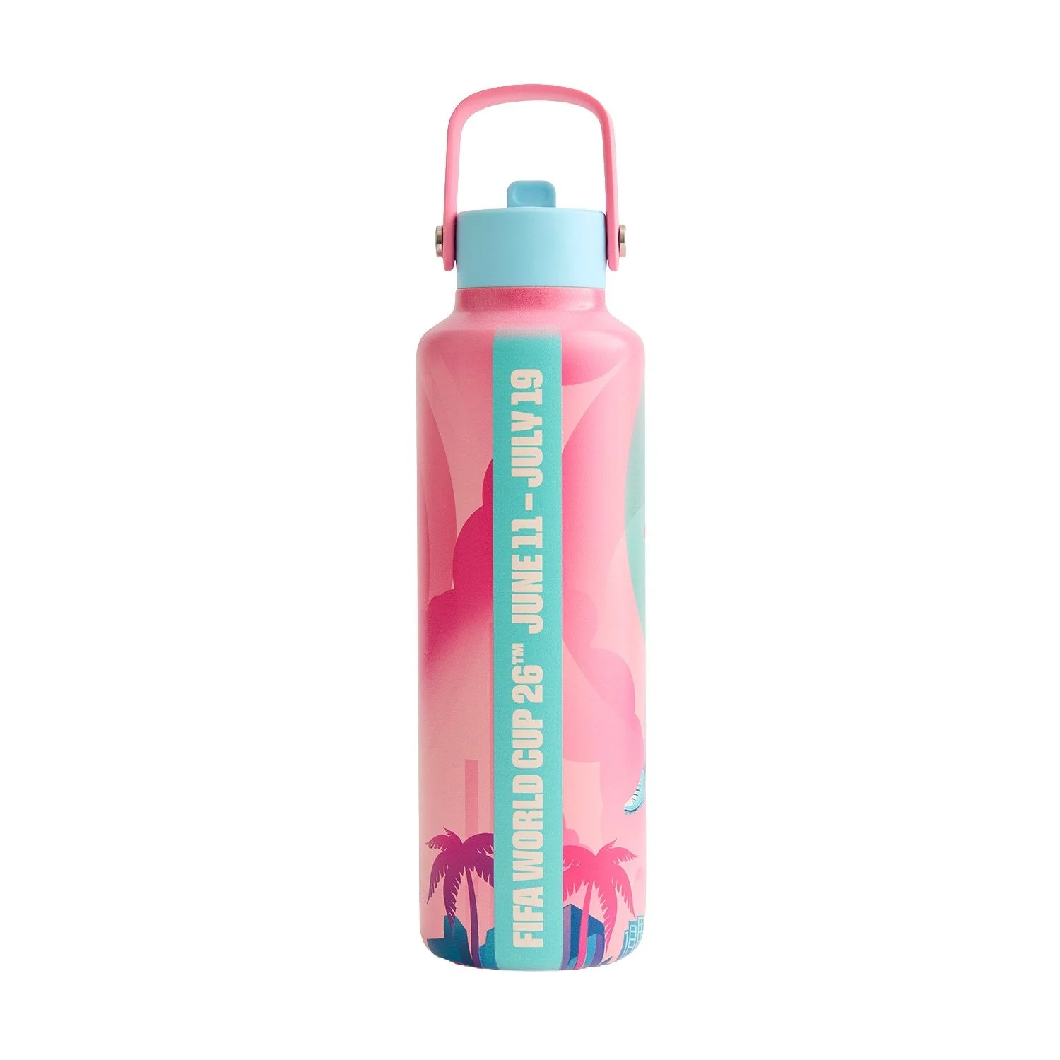 2026 Soccer Fan Collection Miami Poster Water Bottle