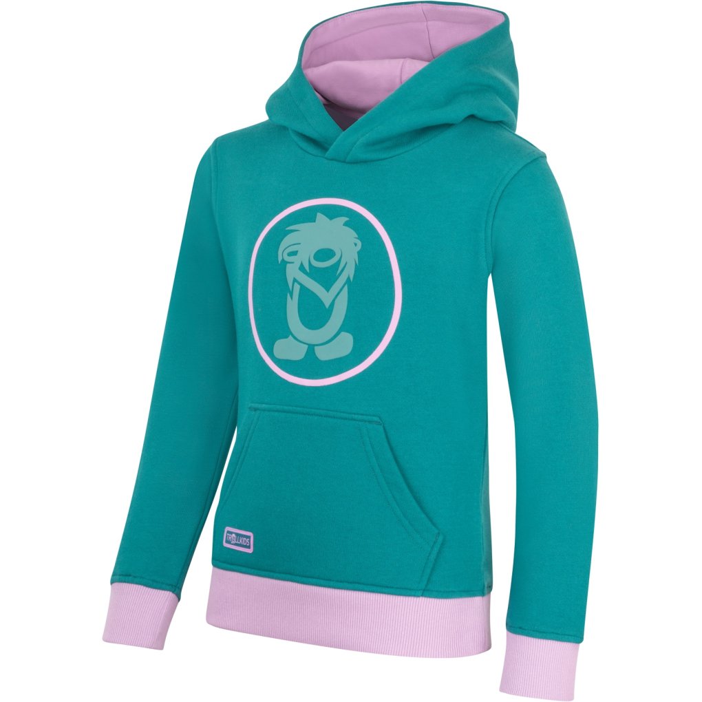 Trollkids Troll Sweater Kids - Ocean Green/Light Violet/Dusty Teal