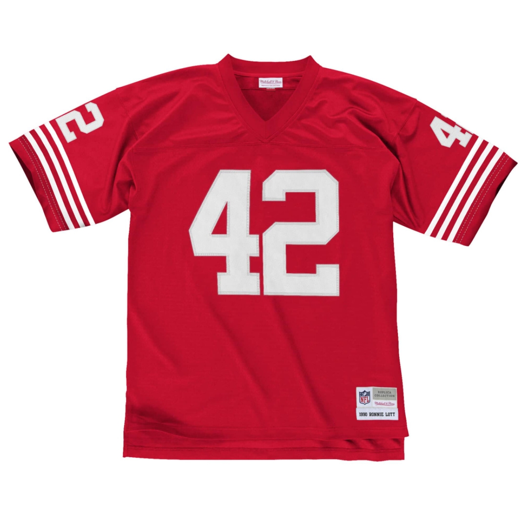 Ronnie Lott #42 San Francisco 49ers Mitchell & Ness Throwback NFL Jersey Red