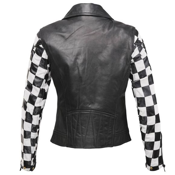 Blouson Moto Eudoxie EVE BETH - Noir / BlancRef : EUD0053