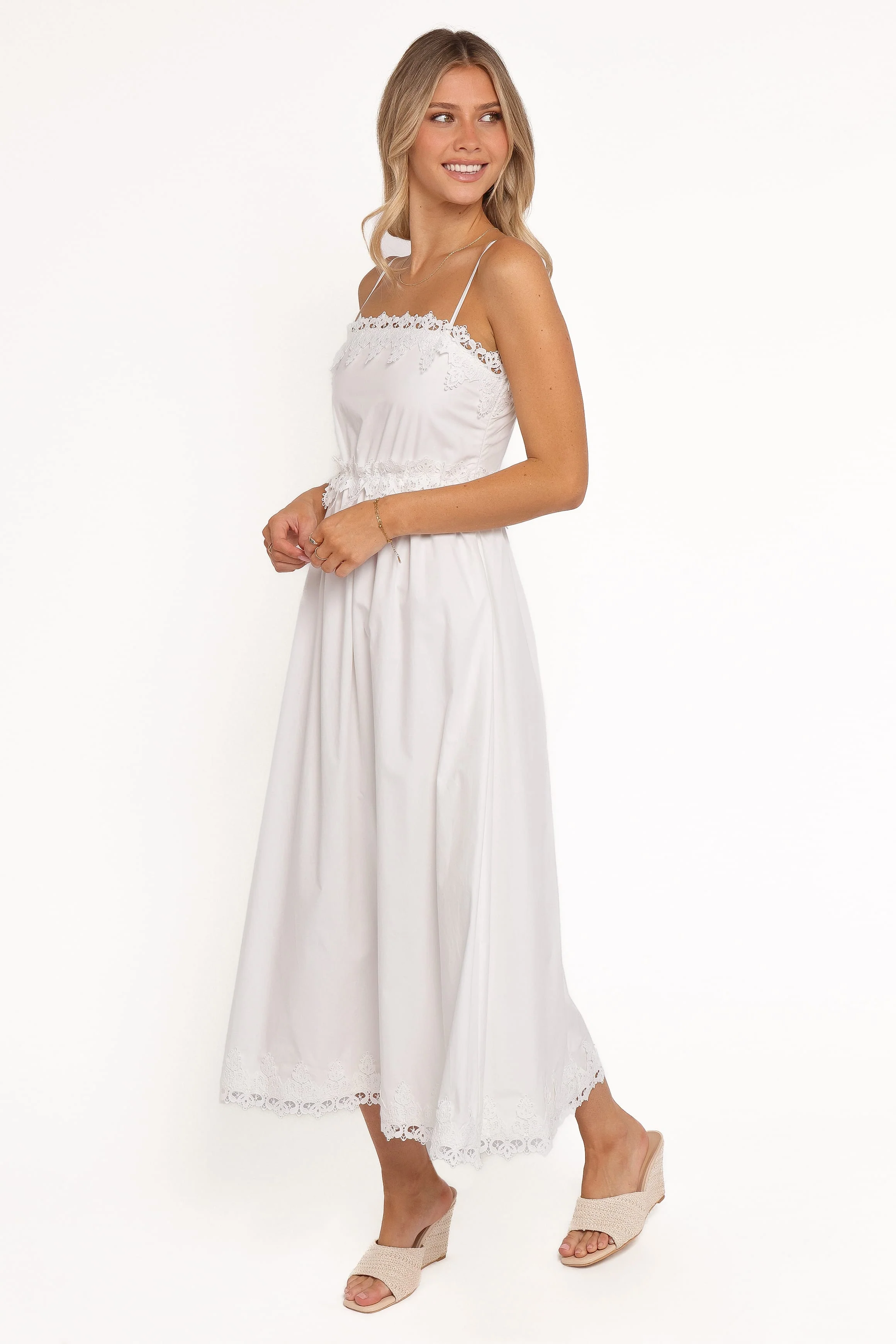 Kiana Midi Dress - White