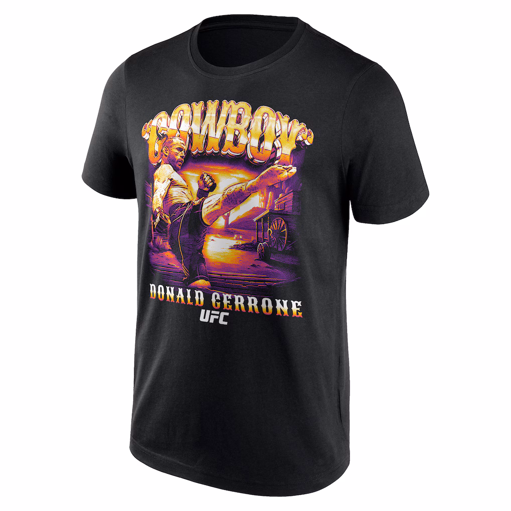 UFC Donald Cerrone Retro Bitmap T-Shirt - Black - Mens