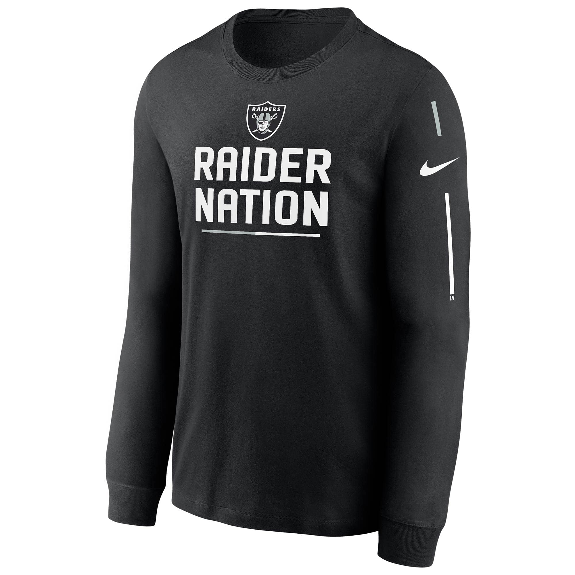 Las Vegas Raiders Team Slogan Nike Long Sleeve Shirt Black