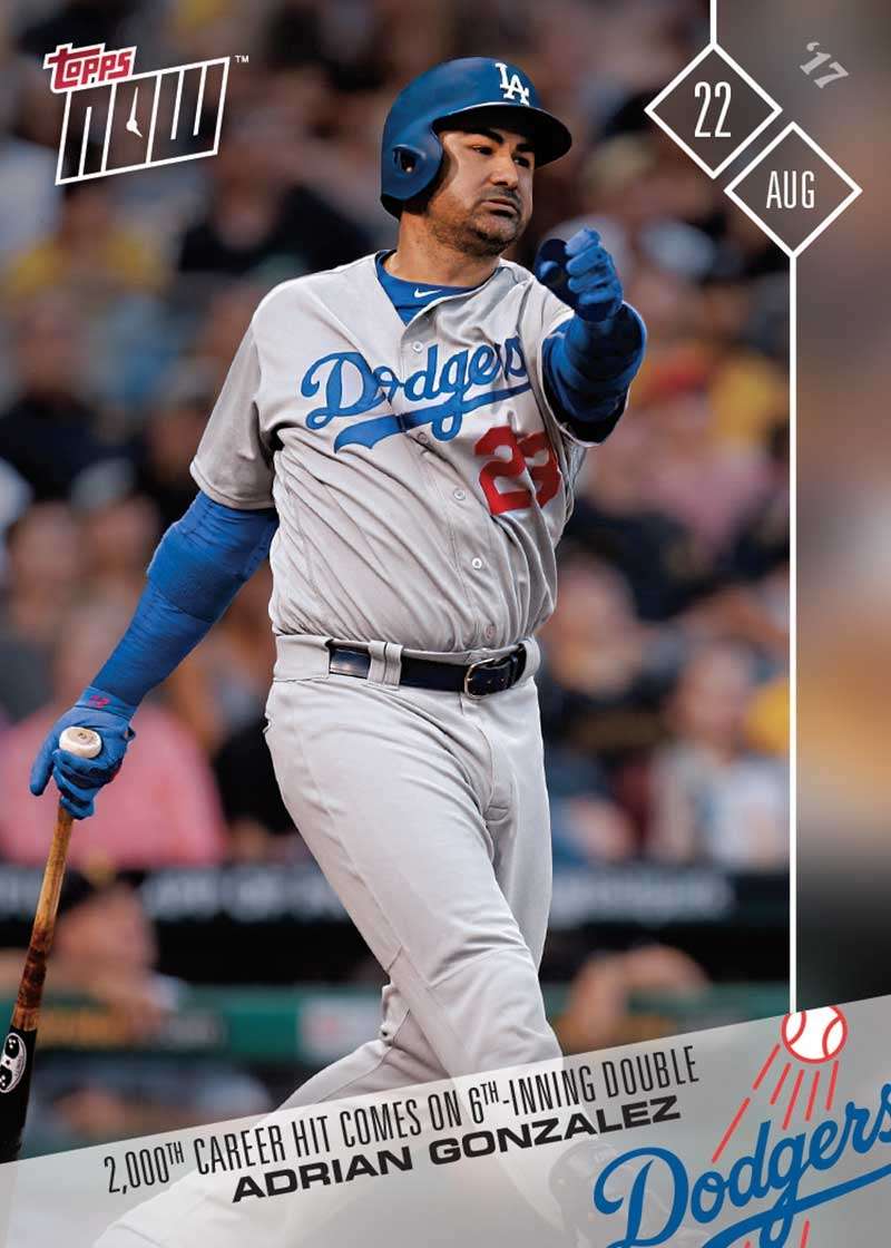 Adrian Gonzalez - 08/22/2017 TOPPS NOW® CARD 510 - Print Run: 365