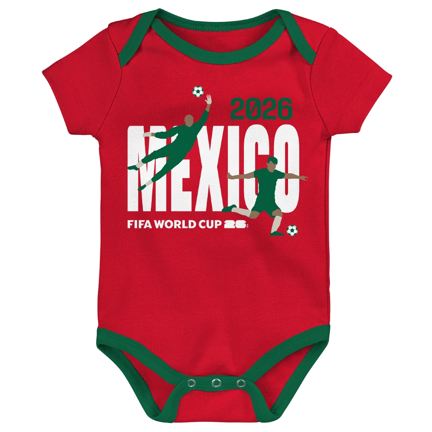 2026 Soccer Fan Collection Mexico Onesie 3 Pack - Infant