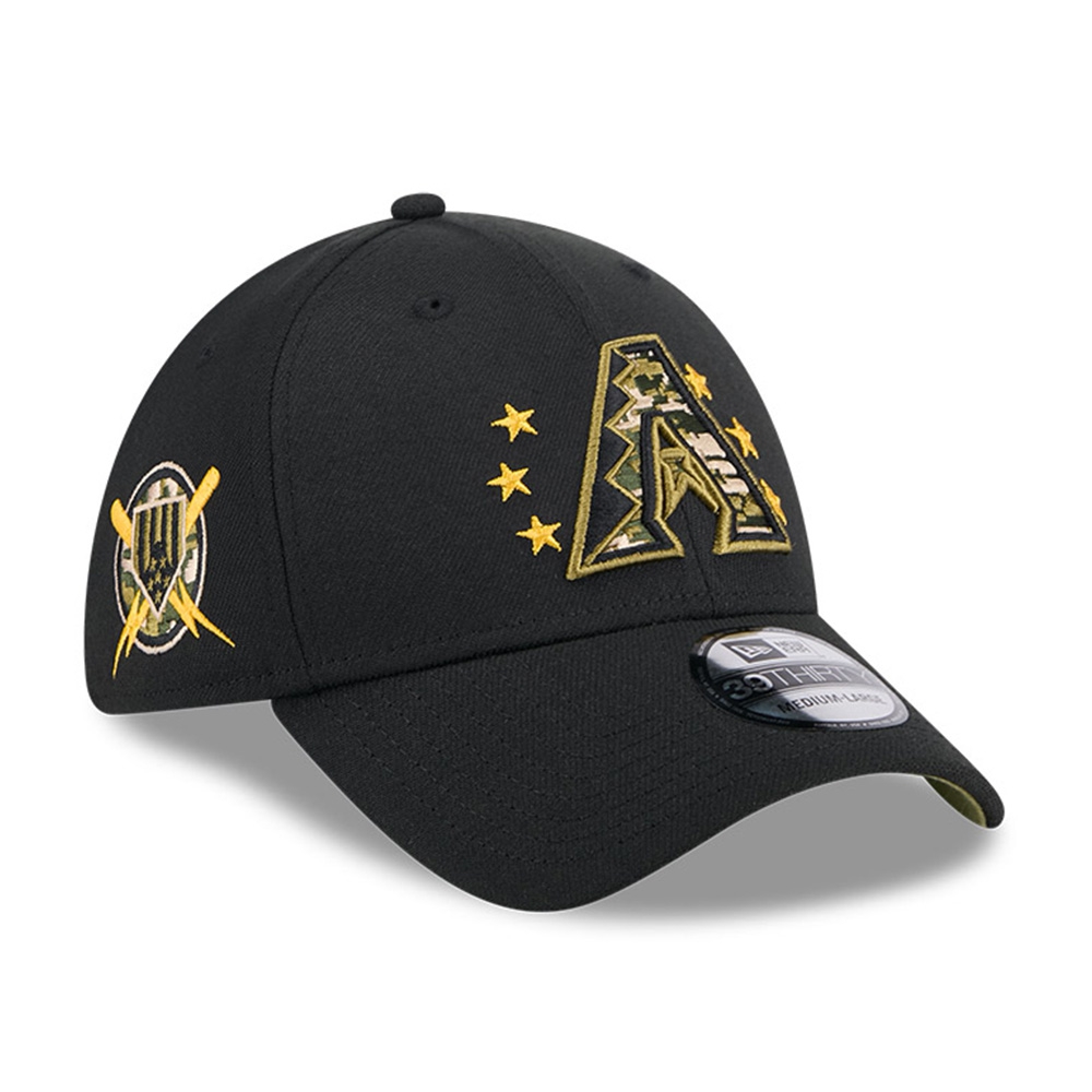 Arizona Diamondbacks 2024 MLB Armed Forces New Era 39THIRTY Flex Cap Black
