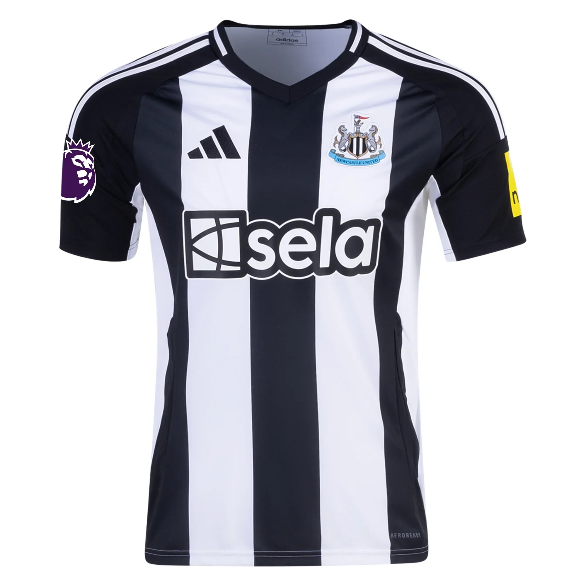 Newcastle United Alexander Isak Home Jersey w/ EPL Patch 24/25 (Black/White)