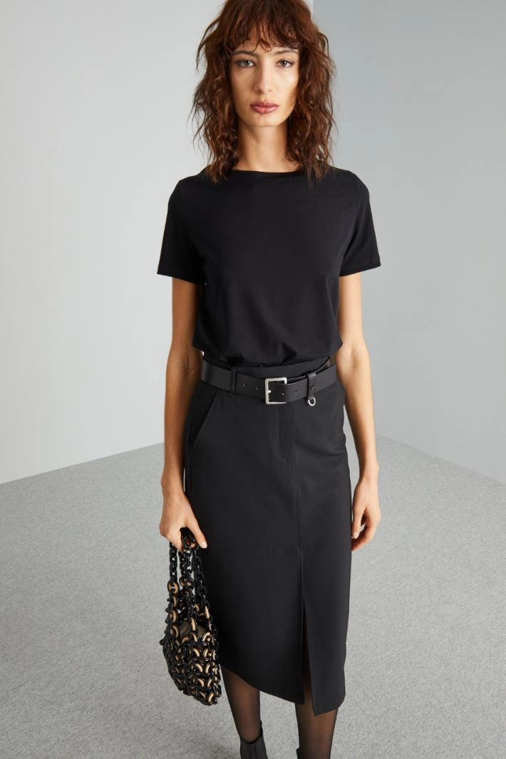 Cotton T-shirt - BLACK