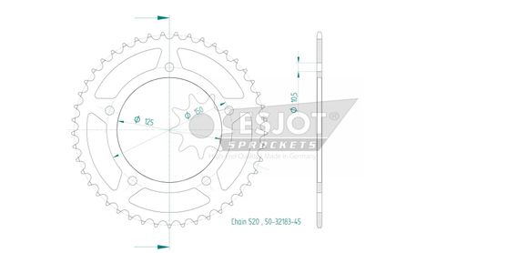 Esjot crown 45 teethVOGE 500R - 2022-2023Ref: Esjo00045A / 12113063