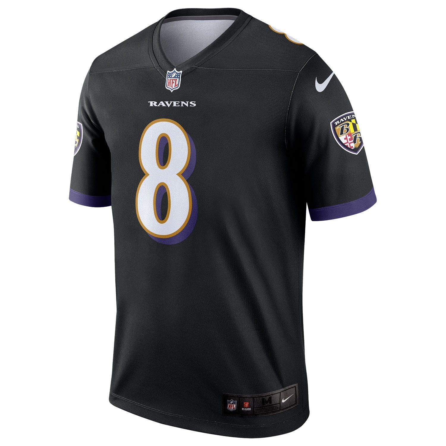 Lamar Jackson #8 Baltimore Ravens Nike Legend NFL Jersey Black