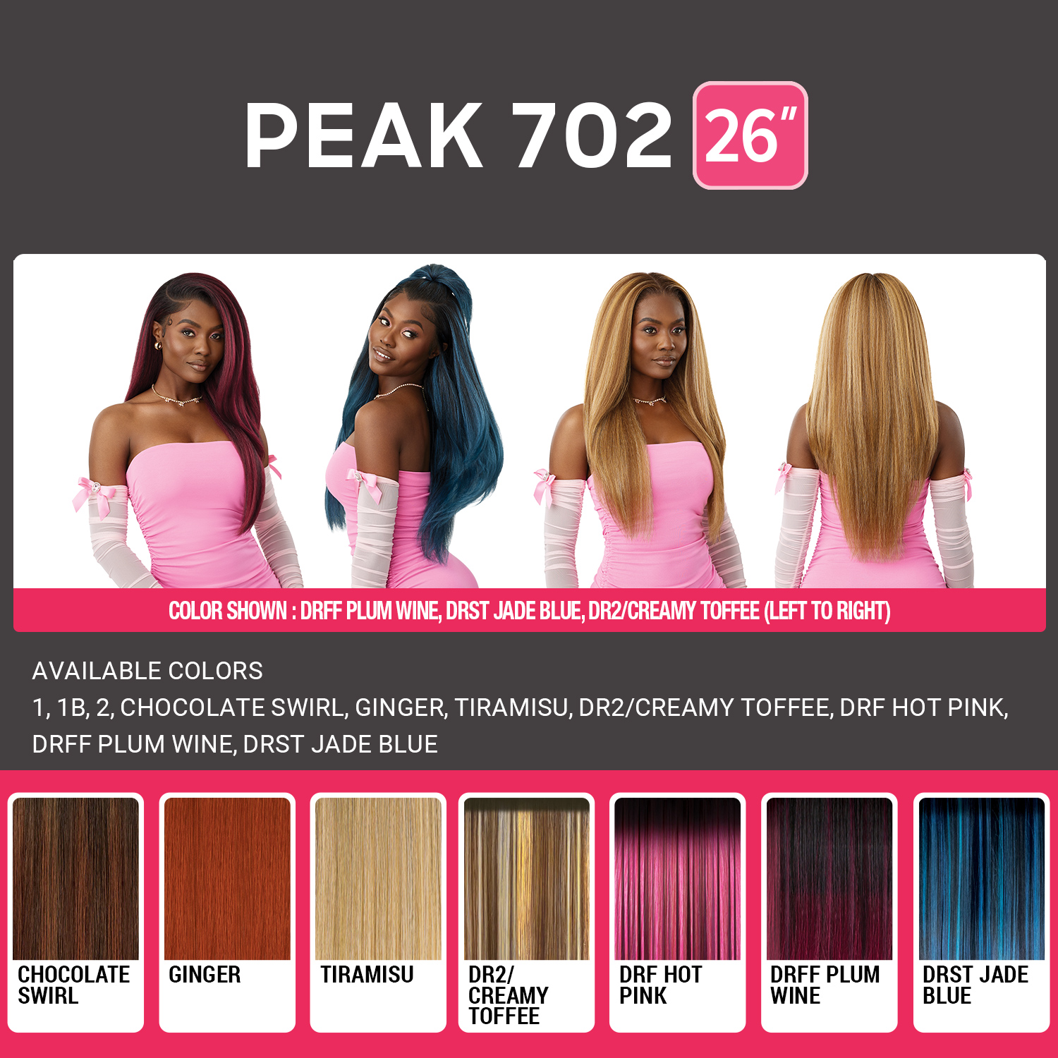 Outre HD Lace Frontal Wig Perfect Hairline Glueless Fully Hand-Tied 13X6 True Frontal Peak 702