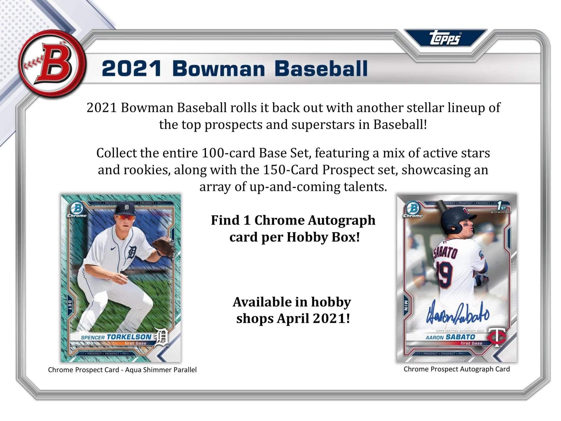 2021 Bowman Baseball Hobby Box MLB