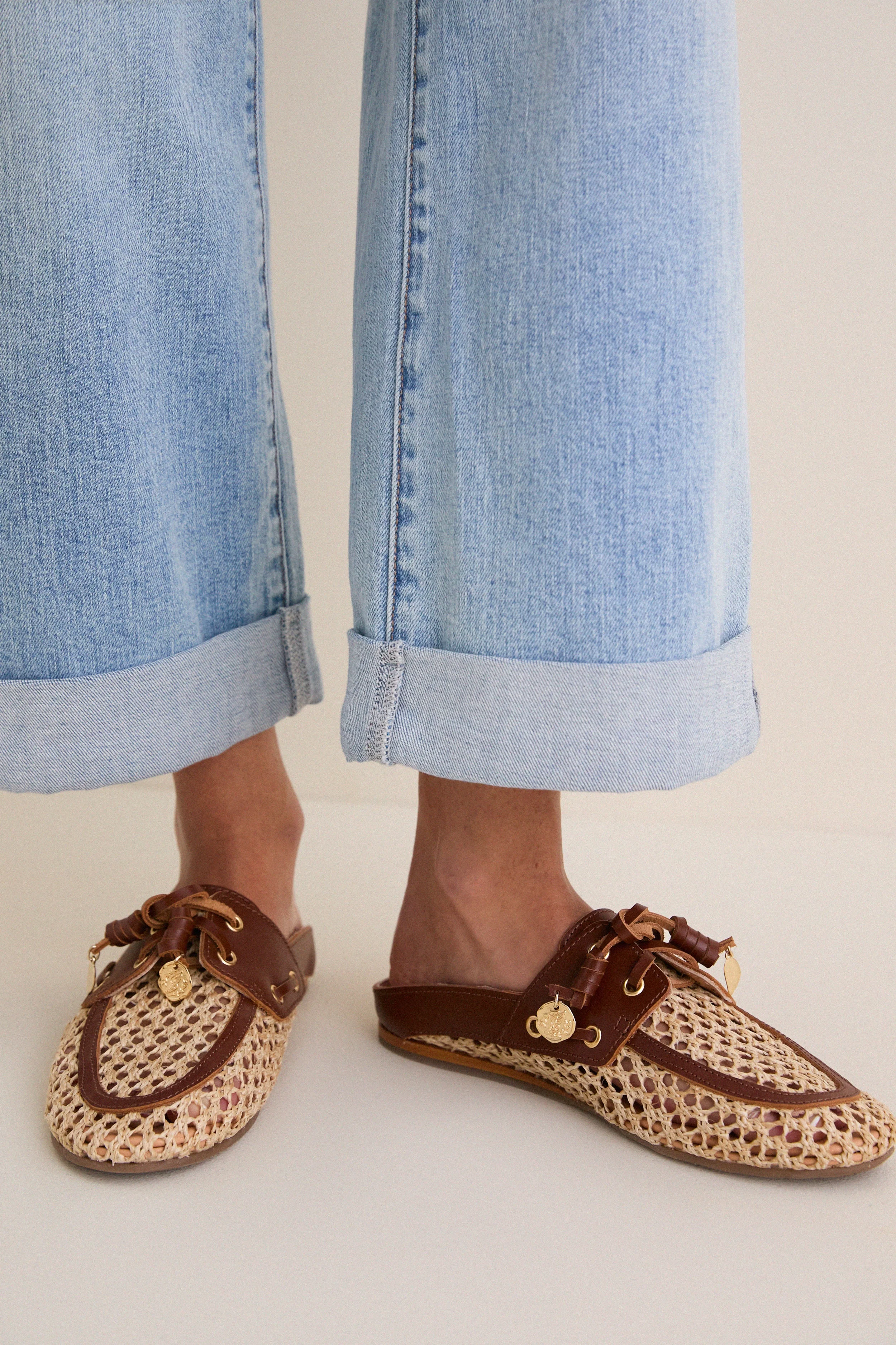 Natural Crochet Naveta Loafers