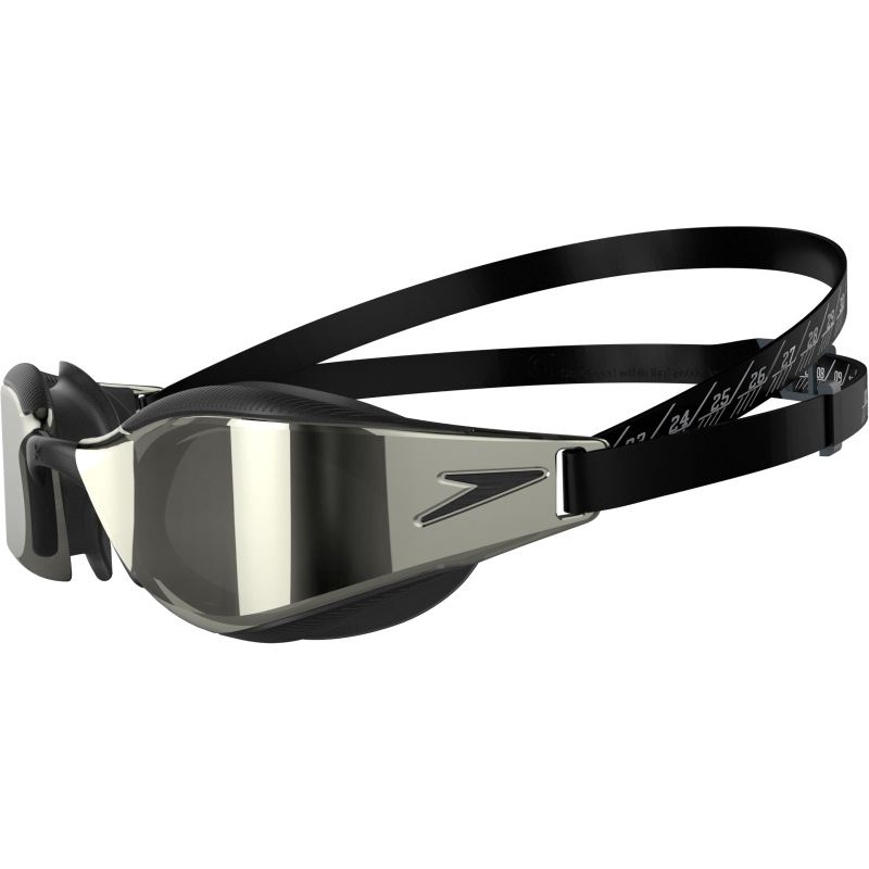 Speedo Fastskin Hyper Elite Mirror Swimming Googles - black/oxid grey/chrome