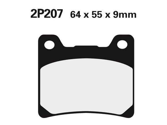 Nissin semi-metallic road brake pads-2p-207nsRef: Ni00278A / 1036629