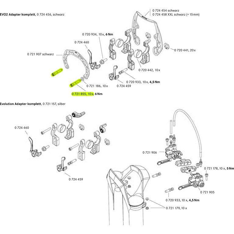 Magura Upper Adaptor Bolt EVO2 / Evolution Adaptor M5x32 T25 - 0721855