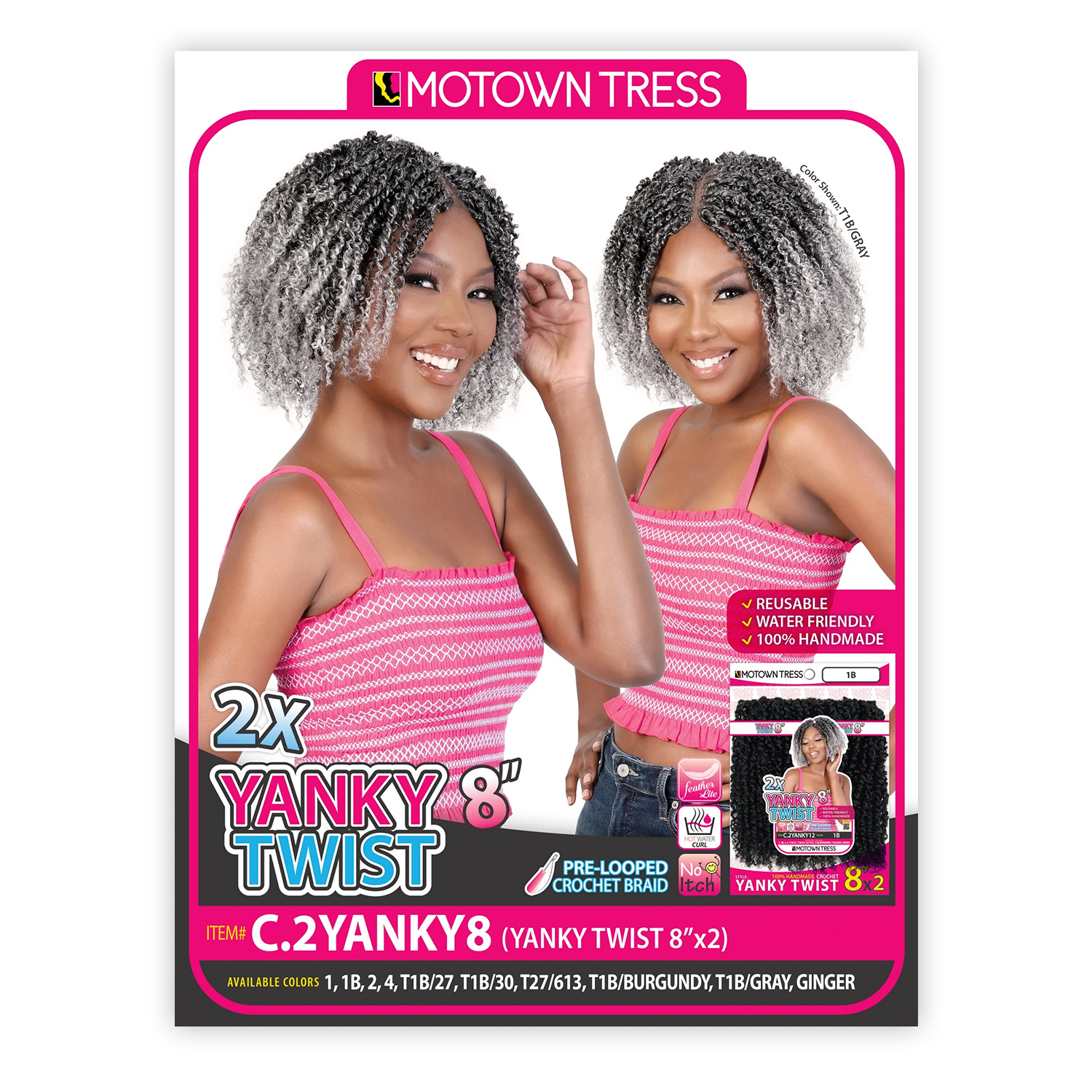 Motown Tress Crochet Braids 2X Yanky Twist 8
