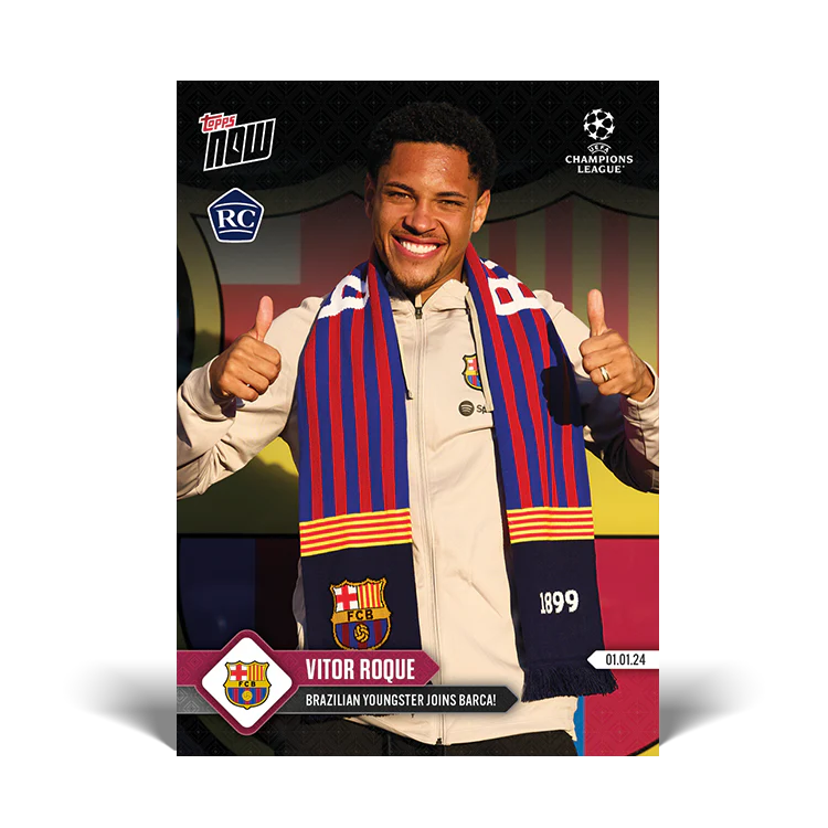 Topps UK - Vitor Roque - Brazilian youngster joins Barca! - UCL TOPPS NOW® Card #87