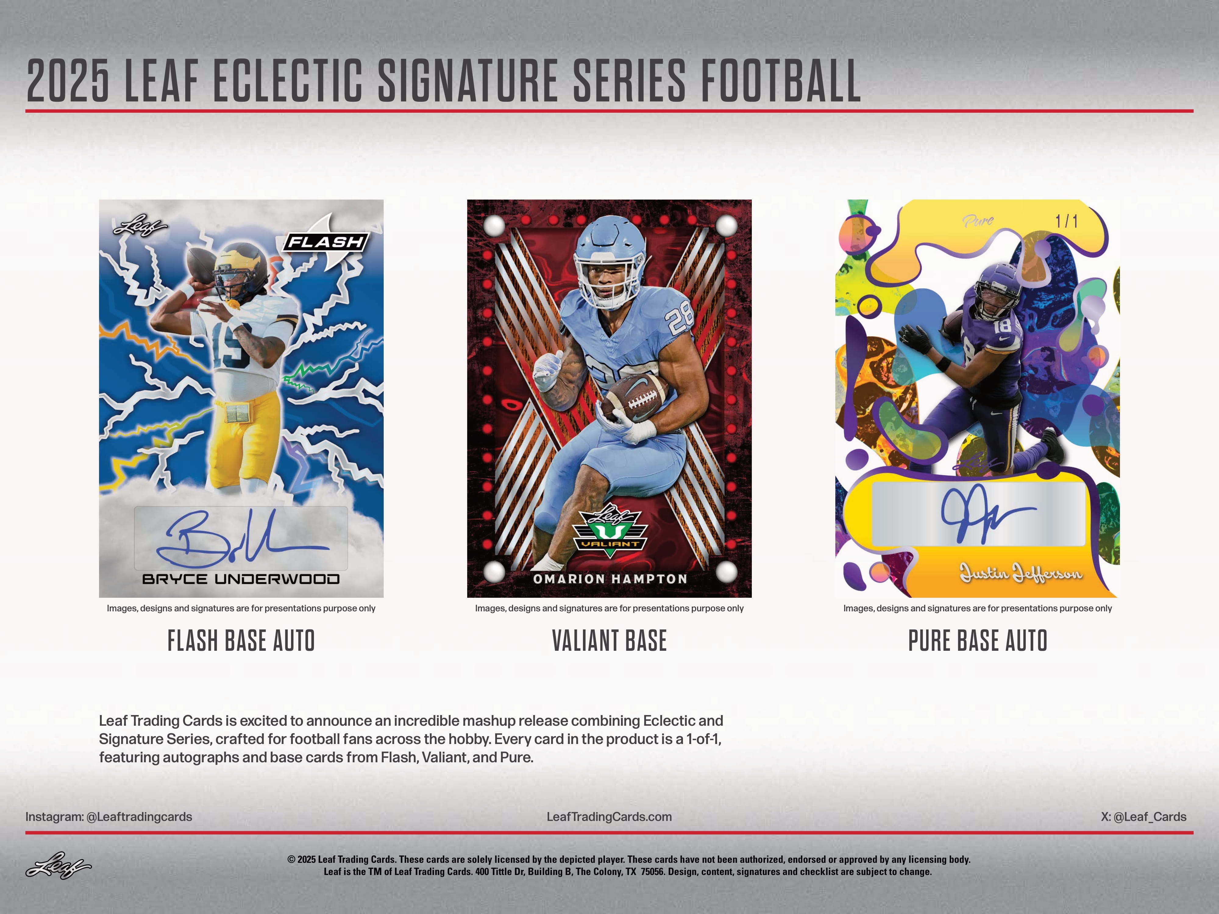 2025 Leaf Eclectic Signature Series Football Hobby Box