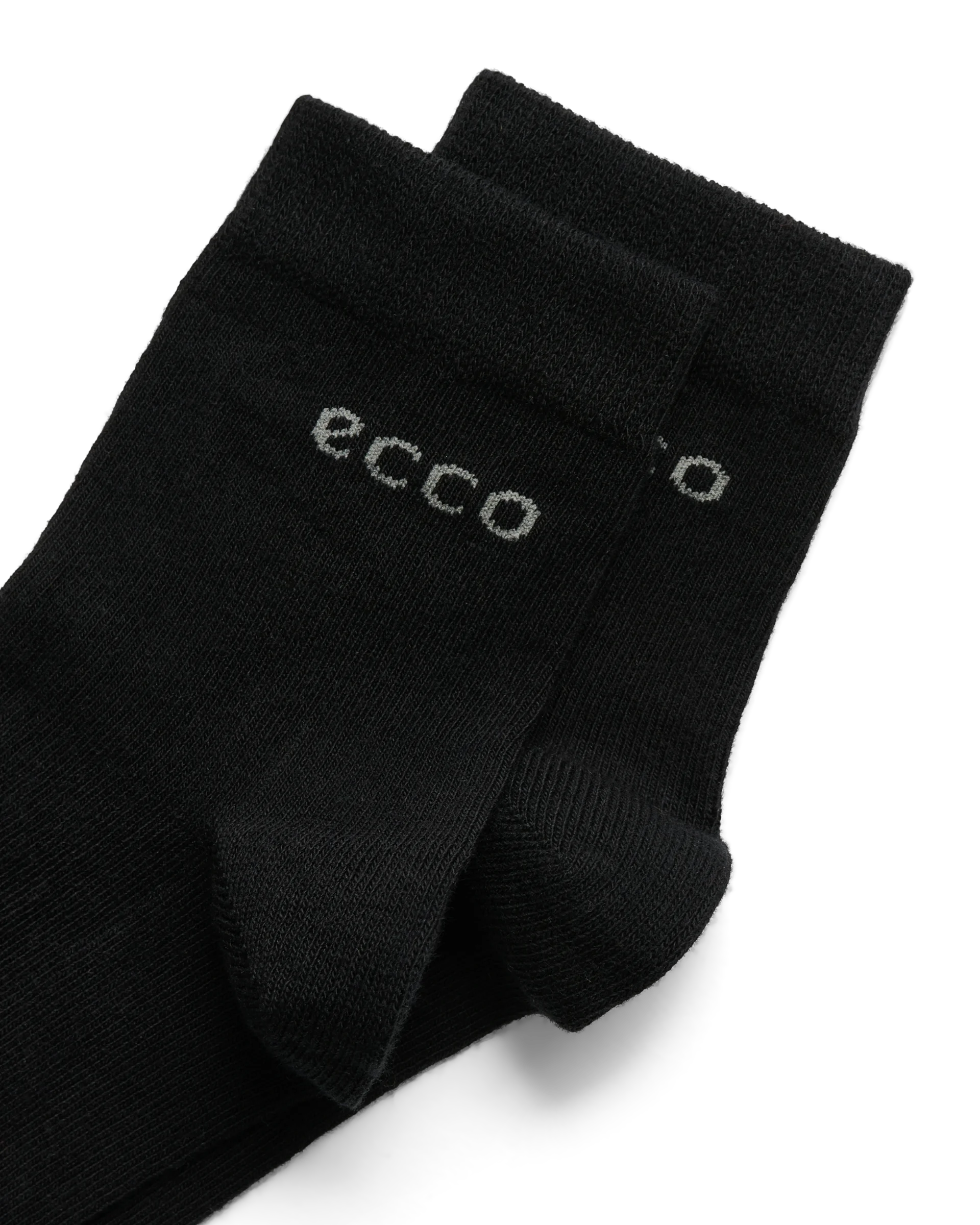 ECCO Play Longlife Mid Cut Kids 2-Pack Unisex Langlebige halbhohe Socken Schwarz
