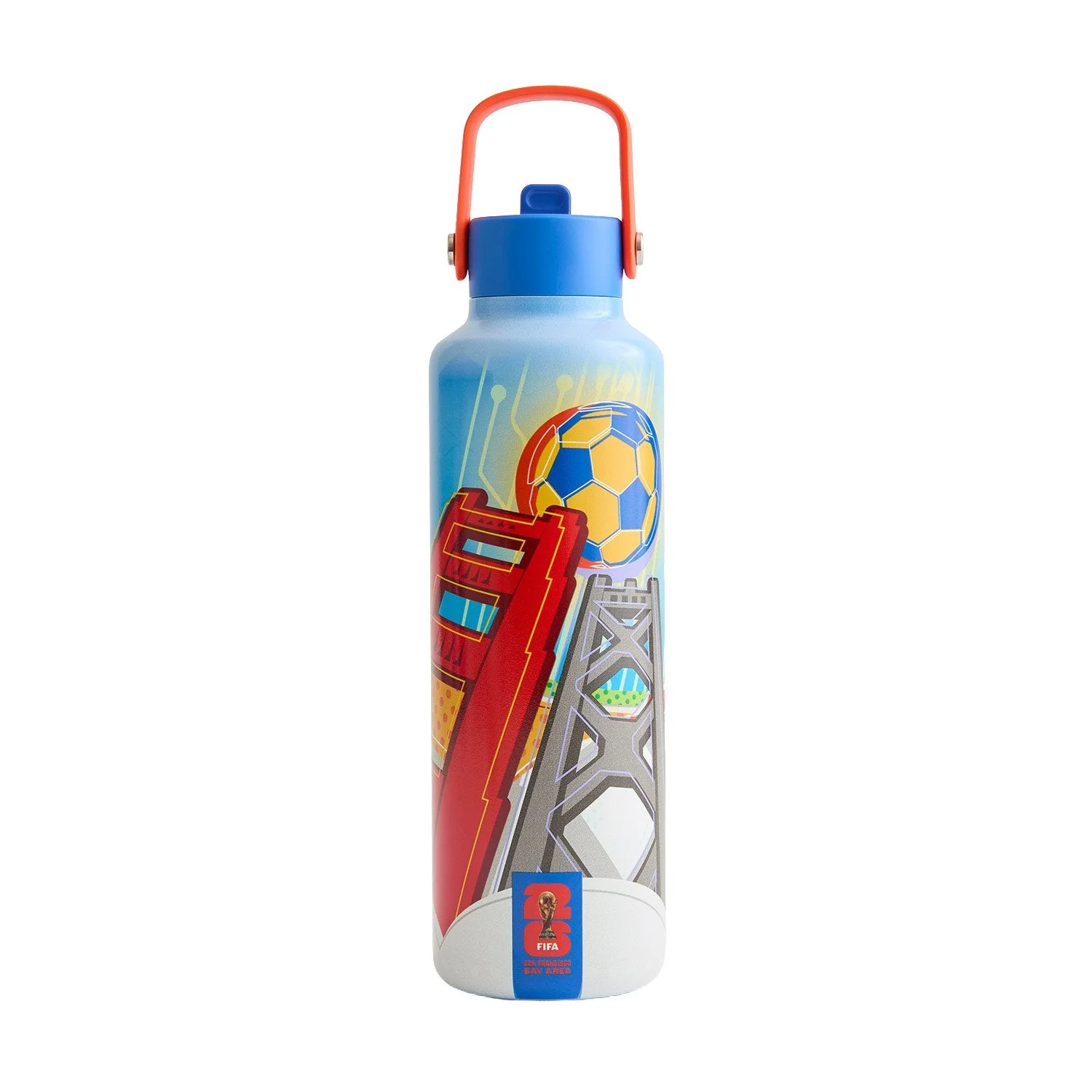 2026 Soccer Fan Collection San Francisco Bay Area Poster Water Bottle